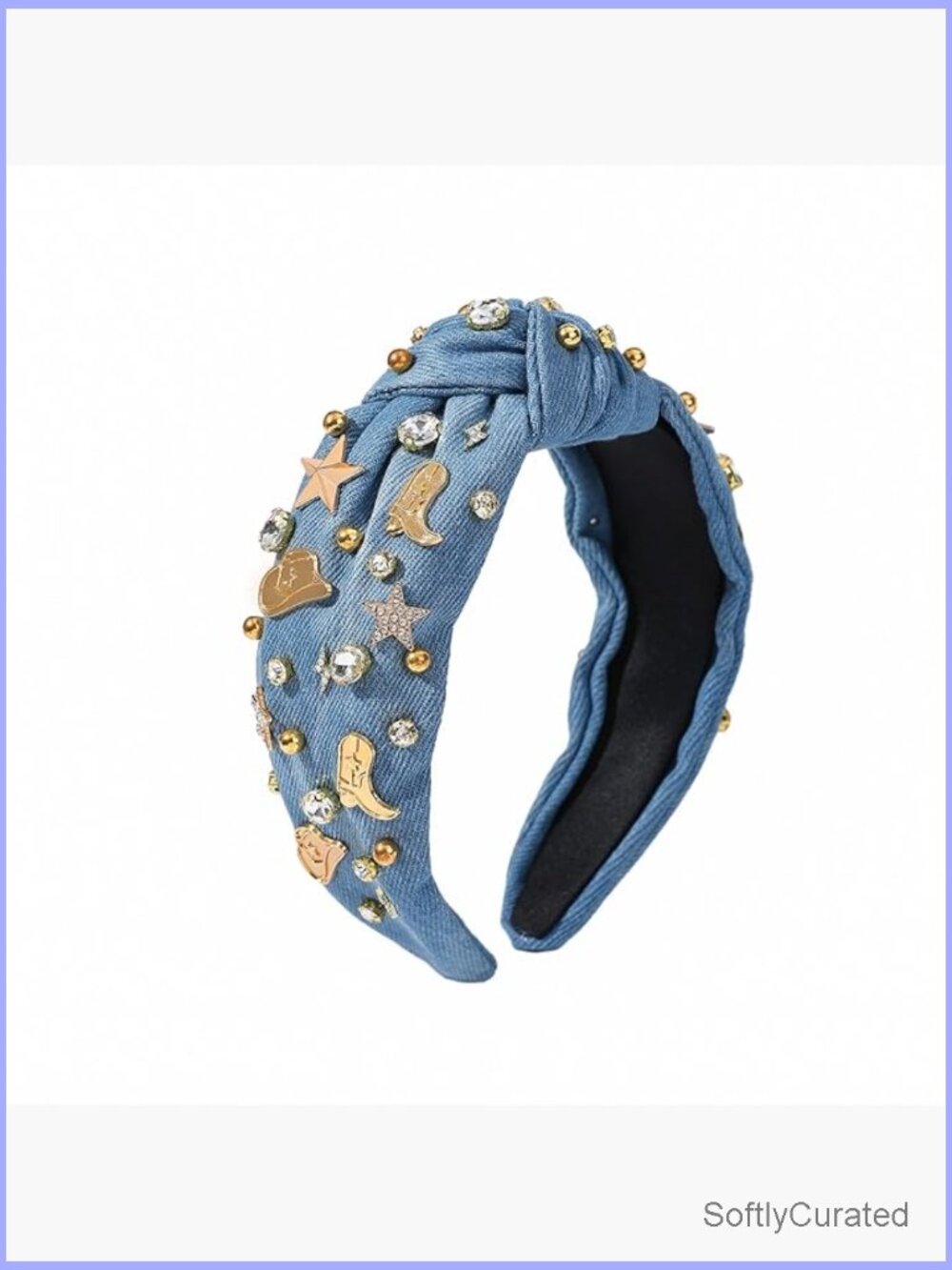 Cowgirl Knot Headband with Crystal Accents – Western Style Hair Accessory